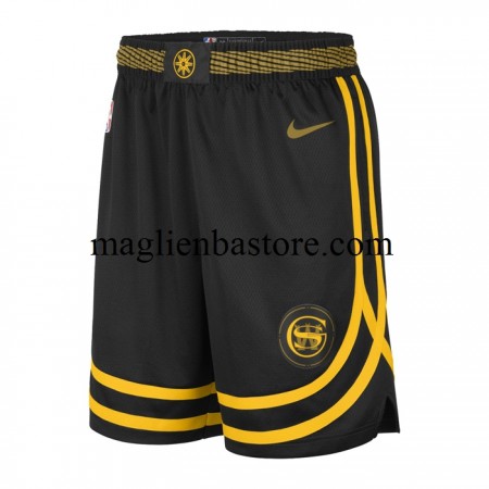 Golden State Warriors Pantaloncini Nike 2023-2024 City Edition Nero Swingman - Uomo